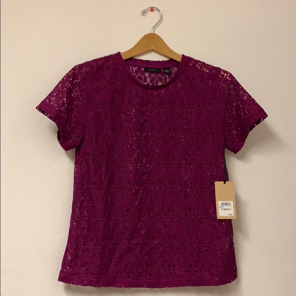 Halogen Short Sleeve Lace Tee - Picture 5 of 7